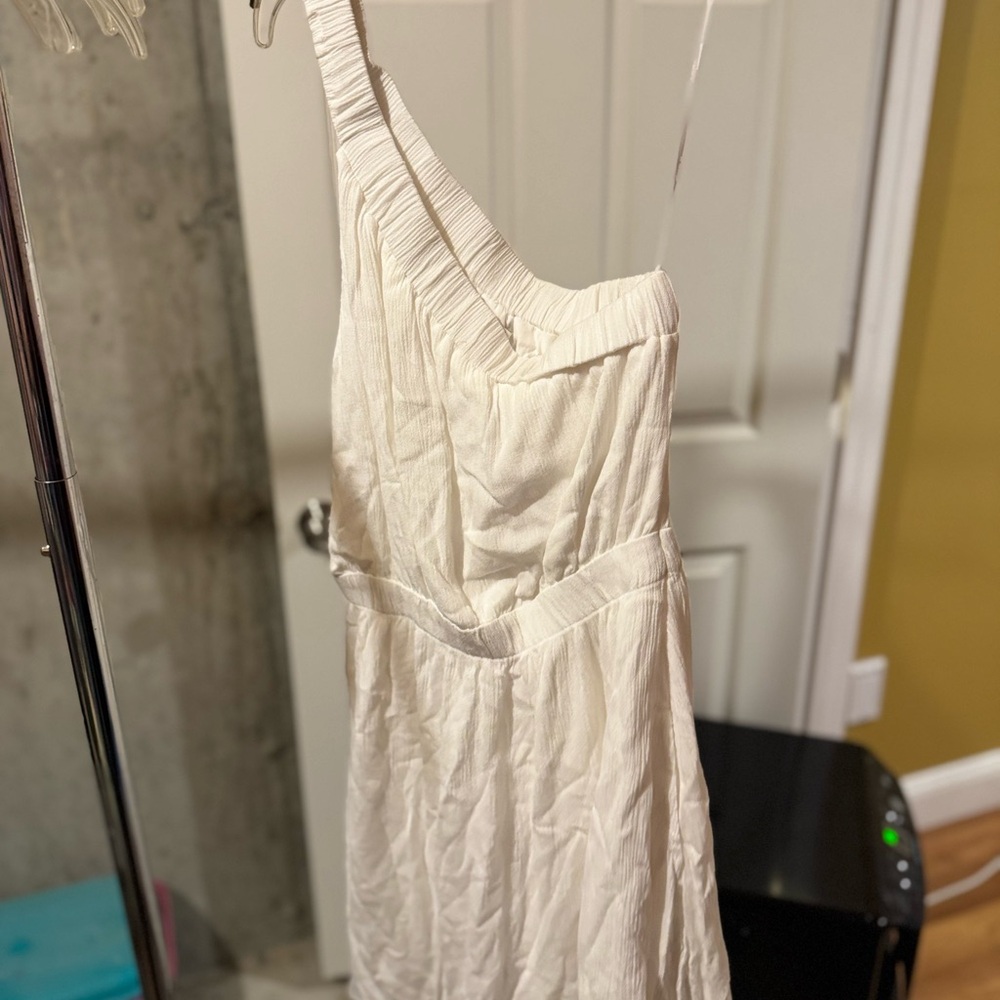 Abercrombie & Fitch White Textured Dress